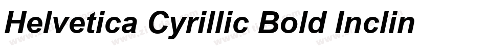 Helvetica Cyrillic Bold Inclined字体转换